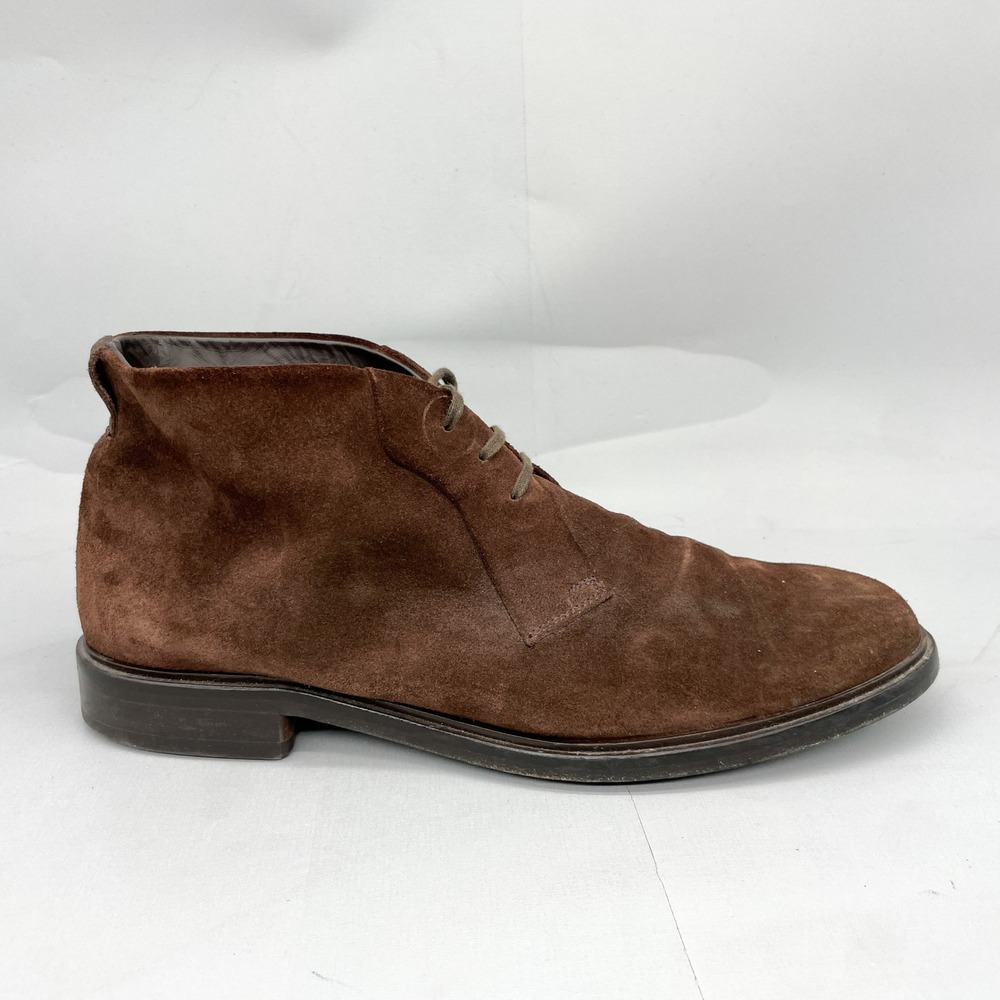 Vince Mens 12M Brown Suede Chukka Boots Brown Lace Up Desert Preppy Classic